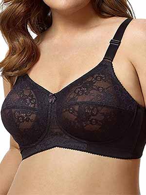 Elila Women's Plus Size – Perfect Support Bra with Four Hook and Eye Closures for Overweight Women