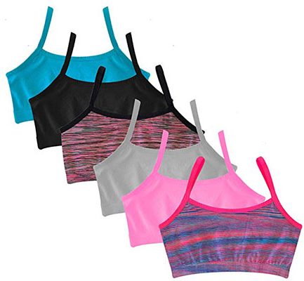 Popular Girl's Seamless Crop Bra - 6 Pack or 8 Pack
